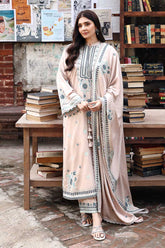 CROSS STITCH-UNSTITCHED 3PC KARANDI EMBROIDERED SUIT-PK-4368
