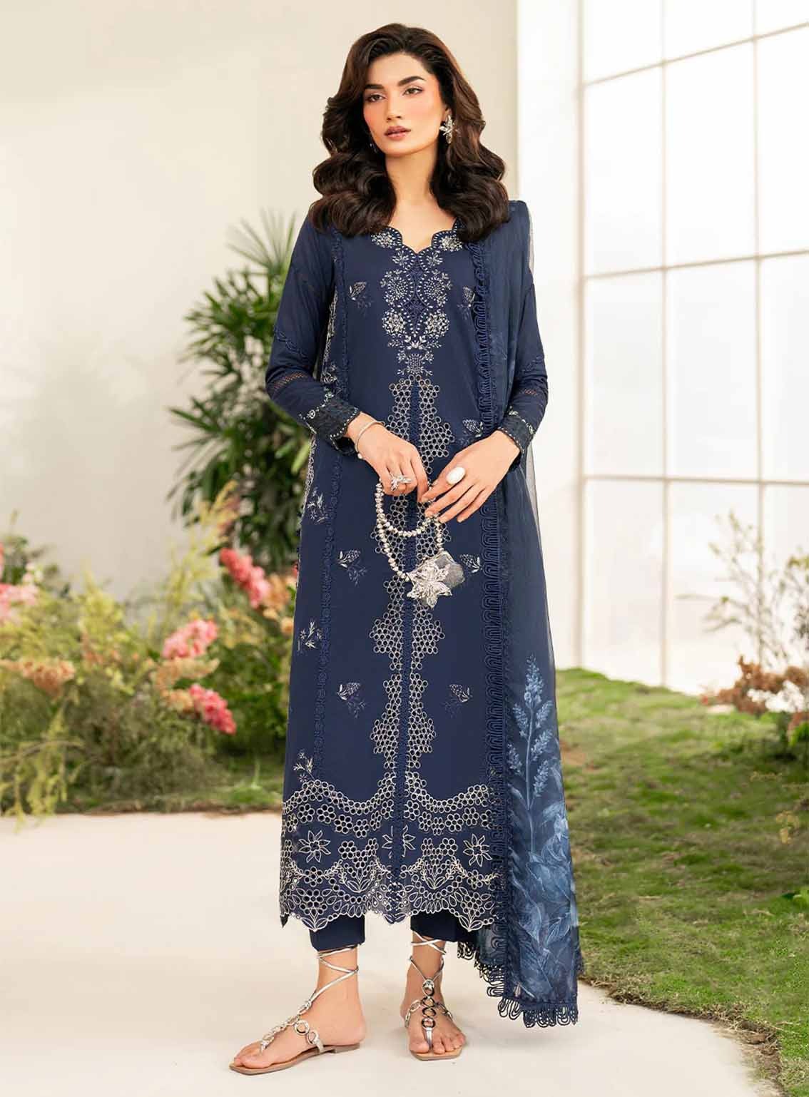 IZNIK-UNSTITCHED 3PC DHANAK CHIKANKARI EMBROIDERED SUIT-PK-5816
