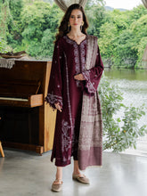 IZEL-UNSTITCHED 3PC DHANAK EMBROIDERED SUIT-PK-5267