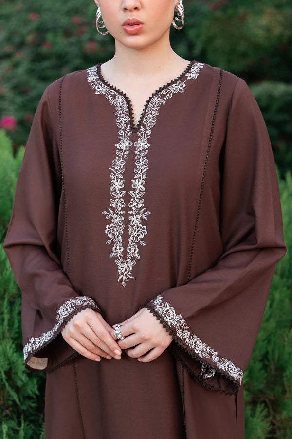 ZIVA-2PC DHANAK EMBROIDERED SHIRT WITH DHANAK EMBROIDERED TROUSER-EP-5512
