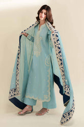 ZAIB-UNSTITCHED 3PC LAWN EMBROIDERED SUIT-PK-4916
