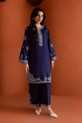 BATIK-2PIECE DHANAK EMBROIDERED SHIRT WITH DHANAK EMB SLEEVES-PK-15013