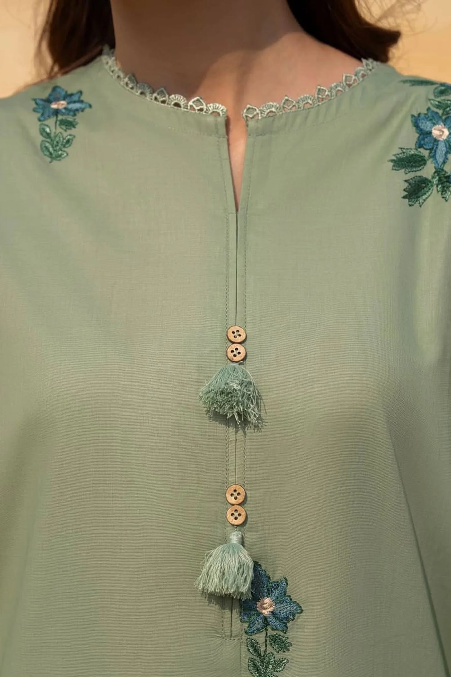 LAZULI-3PC LAWN EMBROIDERED SHIRT WITH MONARK EMBROIDERED DUPATTA AND TROUSER-PK-5645