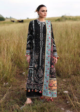 HUSSAIN REHAR-UNSTITCHED 3PC KARANDI EMBROIDERED SUIT-PK-5220