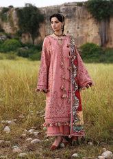 HUSSAIN REHAR-UNSTITCHED 3PC KARANDI EMBROIDERED SUIT-PK-5160