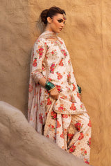CHARIZMA-UNSTITCHED 3PC SHAMOZE SILK PRINTED EMB SUIT-PK-5826