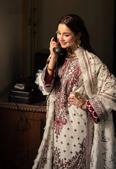 ASIM JOFA- UNSTITCHED 3PC DHANAK SEQUENCE EMBROIDERED SUIT-PK-5735