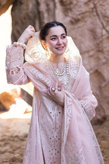 QALAMQAR-UNSTITCHED 3PC LAWN CHIKANKAARI EMBROIDERED SUIT-PK-4726