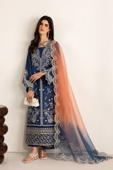 GARNET-UNSTITCHED 3PC LAWN EMBROIDERED SUIT-PK-4894