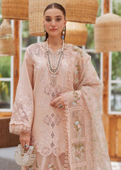 CRIMSON-UNSTITCHED 3PC LAWN LASERWORK EMBROIDERED SUIT-PK-4648