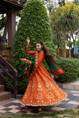 ANEELAS-UNSTITCHED  3PIECE 3PC LAWN EMBROIDERED FROCK  -PK-4858
