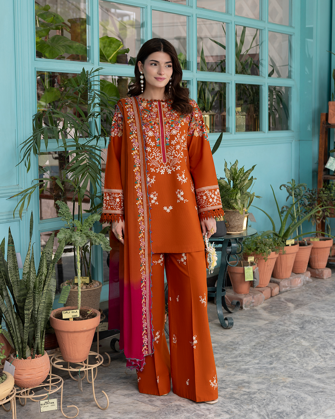 SAPPHIRE-UNSTITCHED 3PC DHANAK EMBROIDERED SUIT-PK-5236