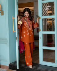 SAPPHIRE-UNSTITCHED 3PC DHANAK EMBROIDERED SUIT-PK-5236