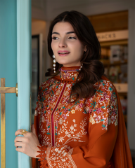 SAPPHIRE-UNSTITCHED 3PC DHANAK EMBROIDERED SUIT-PK-5236