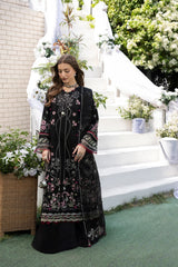 MEHMAL-MUSK BLACK-LAWN EMBROIDERED-MBN-10