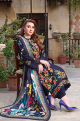 ASIM JOFA-UNSTITCHED 3PC DHANAK HEAVY EMBROIDERED SUIT-PK-4316