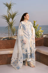 ANEELAS-UNSTITCHED 3PC LAWN EMBROIDERED SUIT-PK-4828
