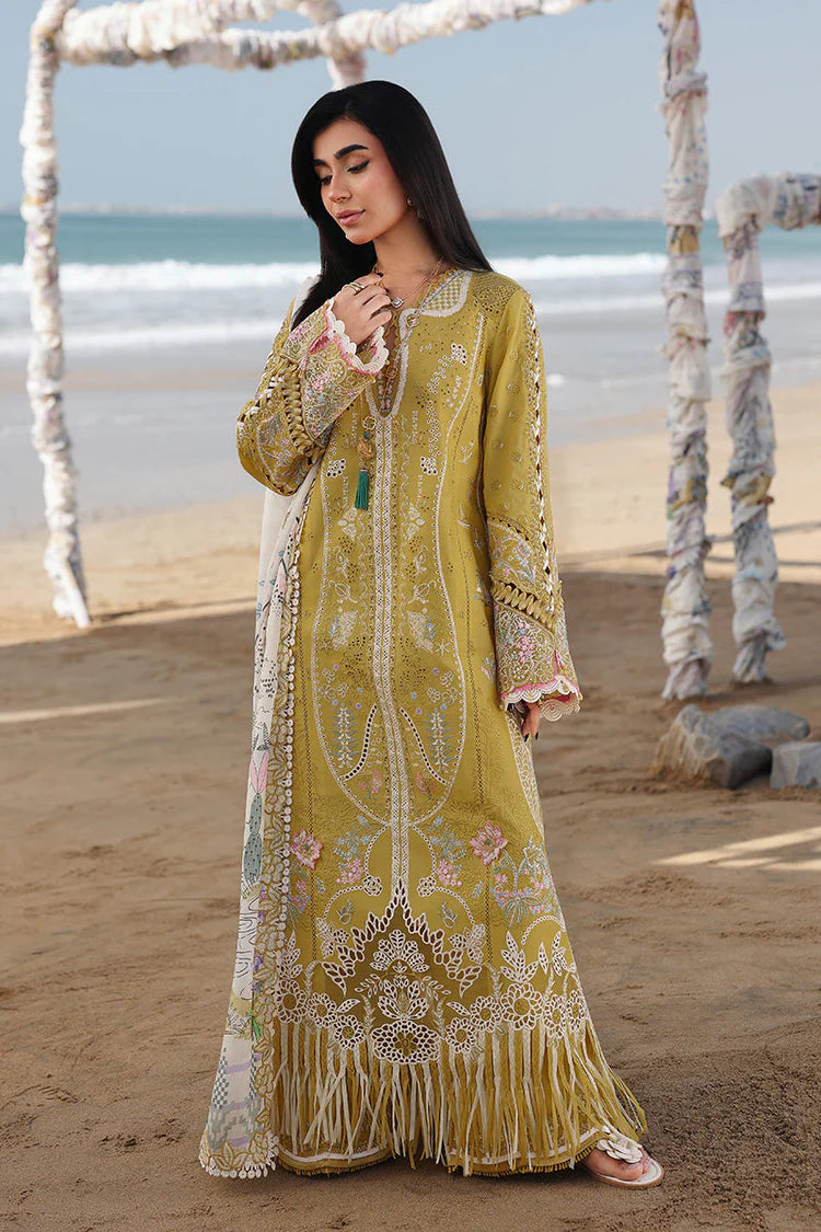 QALAMQAR-UNSTITCHED 3PC LAWN CHIKENKARI EMBROIDERED SUIT-PK-4758