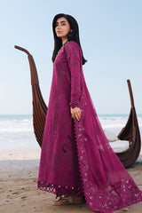 QALAMQAR-UNSTITCHED 3PC LAWN HEAVY EMBROIDERED SUIT-PK-4835