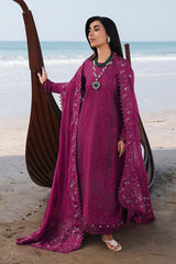 QALAMQAR-UNSTITCHED 3PC LAWN HEAVY EMBROIDERED SUIT-PK-4835