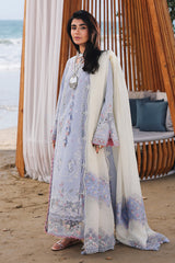 QALAMQAR-UNSTITCHED 3PC LAWN CHIKANKAARI EMBROIDERED SUIT-PK-4791