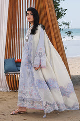 QALAMQAR-UNSTITCHED 3PC LAWN CHIKANKAARI EMBROIDERED SUIT-PK-4791