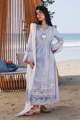 QALAMQAR-UNSTITCHED 3PC LAWN CHIKANKAARI EMBROIDERED SUIT-PK-4791