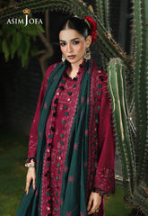 ASIM JOFA-UNSTITCHED 3PC KARANDI EMBROIDERED SUIT-PK-5235