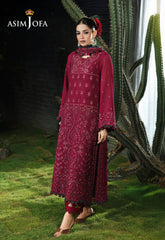 ASIM JOFA-UNSTITCHED 3PC KARANDI EMBROIDERED SUIT-PK-5235