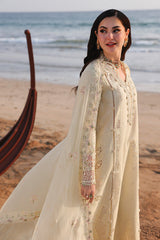 QALAMQAR-UNSTITCHED 3PC LAWN CHIKANKAARI EMBROIDERED SUIT-PK-3810