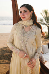 QALAMQAR-UNSTITCHED 3PC LAWN CHIKANKAARI EMBROIDERED SUIT-PK-3810