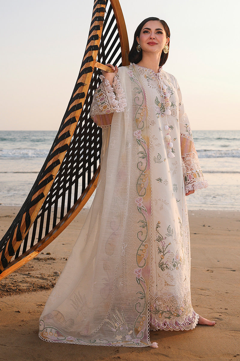 QALAMQAR-UNSTITCHED 3PC LAWN CHIKANKAARI EMBROIDERED SUIT-PK-4792