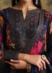 ZAINAB CHOTANI-UNSTITCHED 3PC SHAMOZE SILK PRINTED EMBROIDERED SUIT-PK-1728