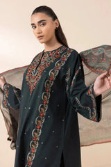 SAPPHIRE-3PC LAWN EMBROIDERED SHIRT WITH MONARK PRINT DUAPATTA AND TROUSER-PK-5643