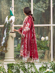 BIN ILYAS-UNSTITCHED 3PC LAWN HEAVY EMBROIDERED SUIT-PK-4724
