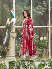 BIN ILYAS-UNSTITCHED 3PC LAWN HEAVY EMBROIDERED SUIT-PK-4724