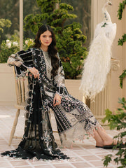 BIN ILYAS-UNSTITCHED 3PC LAWN HEAVY EMBROIDERED SUIT-PK-4725