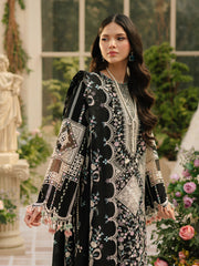 BIN ILYAS-UNSTITCHED 3PC LAWN HEAVY EMBROIDERED SUIT-PK-4725