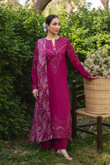 MANNAT-UNSTITCHED 3PC DHANAK EMBROIDERED SUIT-PK-5219