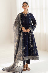 JAZMIN-UNSTITCHED 3PC DHANAK SEQUENCE EMBROIDERED SUIT-PK-5774