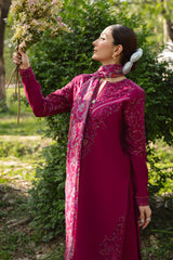 MANNAT-UNSTITCHED 3PC DHANAK EMBROIDERED SUIT-PK-5219