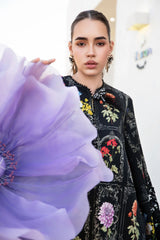 MARIA.B-3PC LAWN PRINTED SHIRT WITH CHIFFON PRINT DUPATTA AND PRINT TROUSER-PK-5652