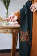 AISLING-3PC DHANAK EMBROIDERED SHIRT WITH DHANAK EMBROIDERED SHAWL & TROUSER-PK-5096