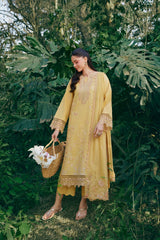 GARNET-UNSTITCHED 3PC LAWN EMBROIDERED SUIT-PK-4831