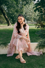 GARNET-UNSTITCHED 3PC LAWN HEAVY EMBROIDERED SUIT-PK-4840