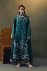 ZIVA-UNSTITCHED 3PC DHANAK EMBROIDERED SUITPK-5257