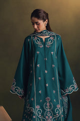 ZIVA-UNSTITCHED 3PC DHANAK EMBROIDERED SUITPK-5257