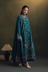 ZIVA-UNSTITCHED 3PC DHANAK EMBROIDERED SUITPK-5257