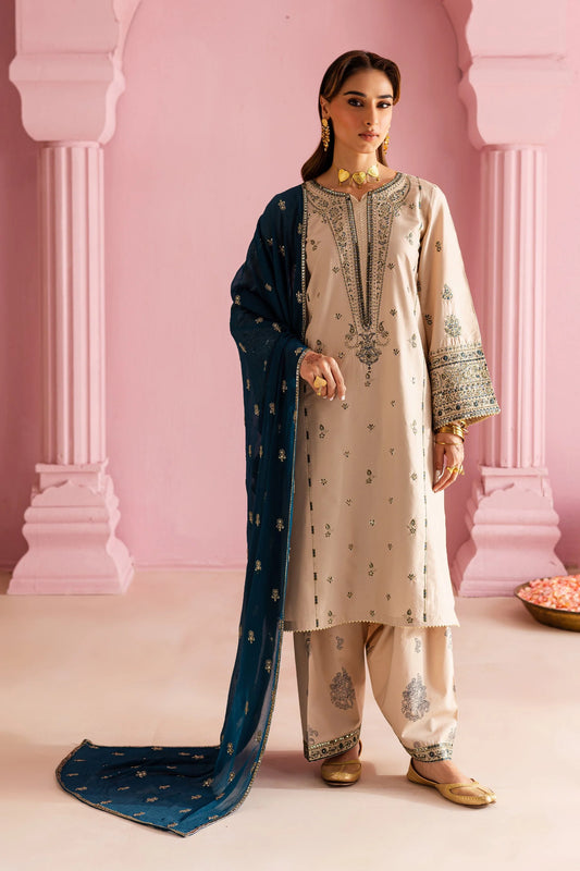 BATIK-UNSTITCHED 3PC DHANAK HEAVY EMBROIDERED SUIT-PK-5814