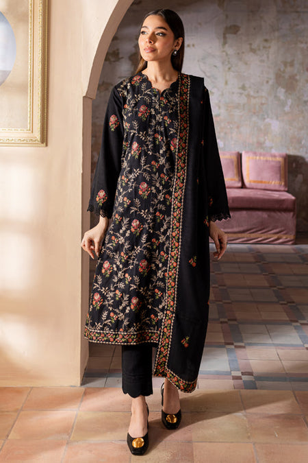 BAREEZE-UNSTITCHED 3PC DHANAK EMBROIDERED SUIT-PK-5799